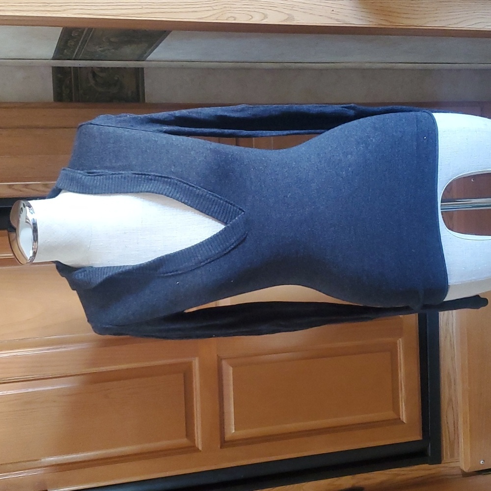 Gray hooded sweater